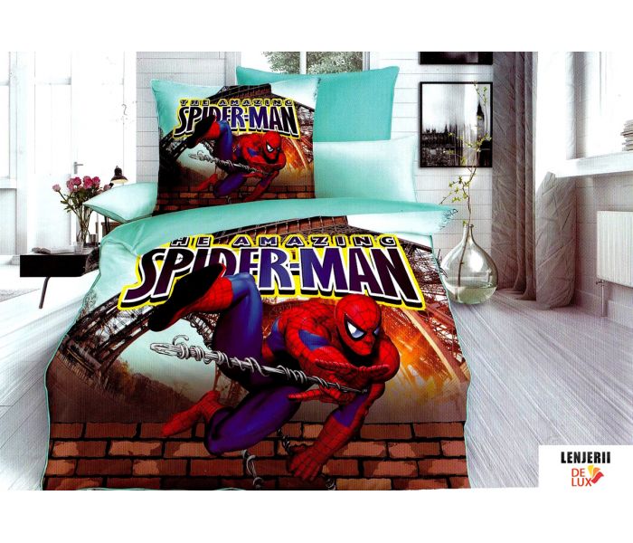 Lenjerie copii 4 piese cu Spiderman